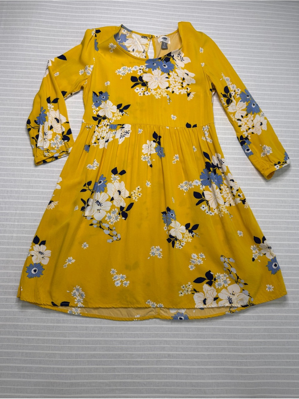 Old Navy Mustard Yellow Floral Dress | Size XS